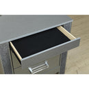Lorenzo - Nightstand With Hidden Compartment And Handles - Silver by HouseOfZazla