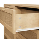 Modern Arc Shaped Corner Rattan Cabinet With 6 Drawers by HouseOfZazla