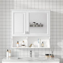 Wall Mounted Mirror Medicine Cabinet, Bathroom Storage With Doors And Open Shelves by HouseOfZazla