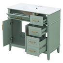 Bathroom Vanity With Sink, Soft Close Doors, 4 Storage Drawers by HouseOfZazla