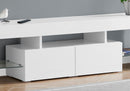 TV Stand, Console, Media Entertainment Center, Storage Cabinet, Glossy Contemporary & Modern - White by Unique Piece Furniture