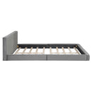 Upholstered Platform Bed, Grounded Bed With Solid Frame by Unique Piece Furniture