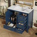 Elegant Vintage Bathroom Vanity With Sink and Soft Closing Drawers by HouseOfZazla