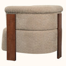 31.7" Mid-Century Curved Barrel Accent Chair