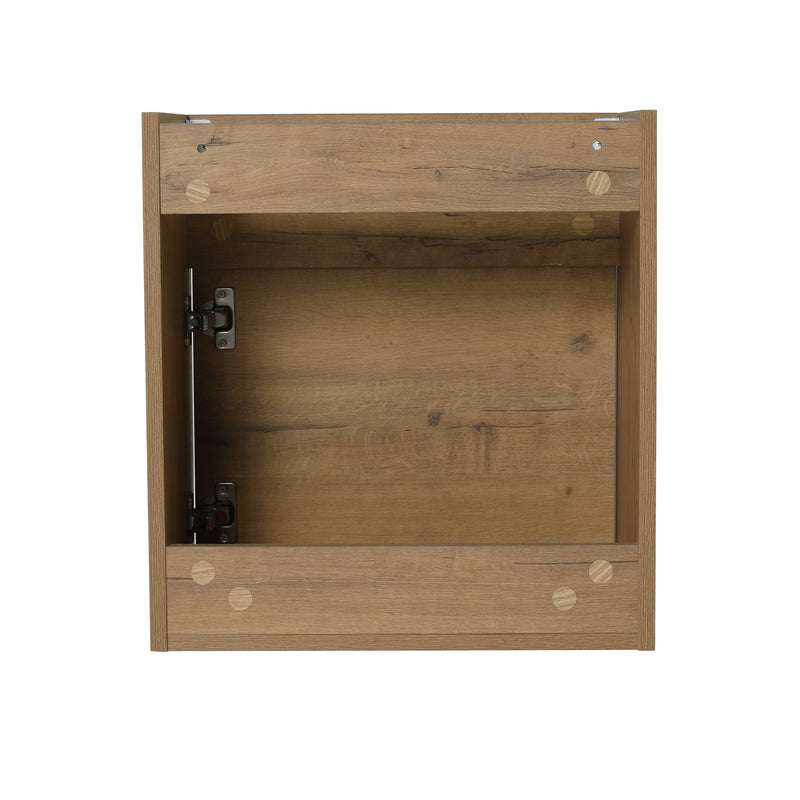 18" Floating Wall-Mounted Bathroom Vanity with White Resin Sink & Soft-Close Cabinet Door