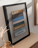 Motivational bookcase