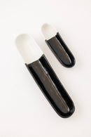 Dawson Olive Bowl - Matte Black/White - Set of 2