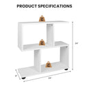 24 Inch 3-Tier Geometric Bookshelf with Thick Foot Pads by LJGDeals