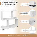 24 Inch 3-Tier Geometric Bookshelf with Thick Foot Pads