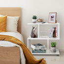 24 Inch 3-Tier Geometric Bookshelf with Thick Foot Pads
