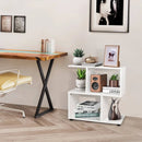 24 Inch 3-Tier Geometric Bookshelf with Thick Foot Pads by LJGDeals