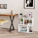 24 Inch 3-Tier Geometric Bookshelf with Thick Foot Pads