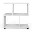 24 Inch 3-Tier Geometric Bookshelf with Thick Foot Pads by LJGDeals