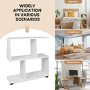 24 Inch 3-Tier Geometric Bookshelf with Thick Foot Pads