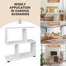 24 Inch 3-Tier Geometric Bookshelf with Thick Foot Pads by LJGDeals