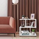 24 Inch 3-Tier Geometric Bookshelf with Thick Foot Pads