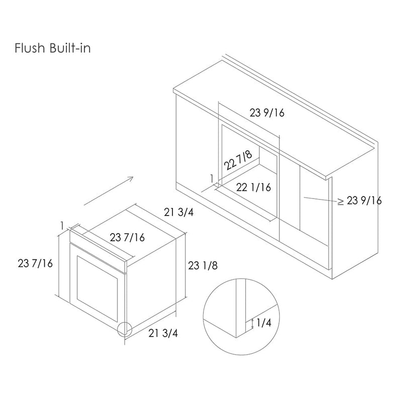 24" Built-In Tempered Glass Convection Oven | KSG7003A