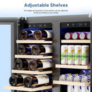 24 Inch Dual Zone Wine Fridges Cooler Beverage Refrigerator W51115