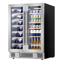 24 Inch Dual Zone Wine Fridges Cooler Beverage Refrigerator W51115