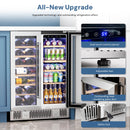 24 Inch Dual Zone Wine Fridges Cooler Beverage Refrigerator W51115