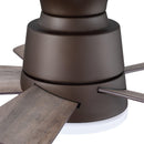 24" Farmhouse Flush Mount Reversible Iron Ceiling Fan with Lighting and Remote Control