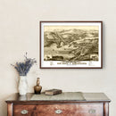 Vintage Map of New Castle & Damariscotta, Maine 1878