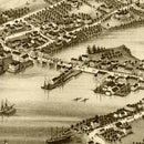 Vintage Map of New Castle & Damariscotta, Maine 1878
