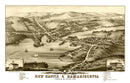 Vintage Map of New Castle & Damariscotta, Maine 1878