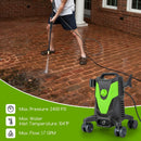 2400 PSI Electric Pressure Washer with 4 Universal Wheels by LJGDeals