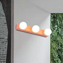 GobekUsa Macaron Style Metallic Vanity Light Fixture - Pink/Yellow - 3/4 Lights for Bedroom Wall Lighting