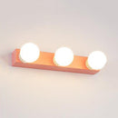 GobekUsa Macaron Style Metallic Vanity Light Fixture - Pink/Yellow - 3/4 Lights for Bedroom Wall Lighting