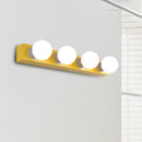 GobekUsa Macaron Style Metallic Vanity Light Fixture - Pink/Yellow - 3/4 Lights for Bedroom Wall Lighting