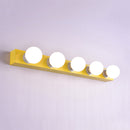 GobekUsa Macaron Style Metallic Vanity Light Fixture - Pink/Yellow - 3/4 Lights for Bedroom Wall Lighting