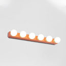 GobekUsa Macaron Style Metallic Vanity Light Fixture - Pink/Yellow - 3/4 Lights for Bedroom Wall Lighting