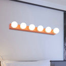 GobekUsa Macaron Style Metallic Vanity Light Fixture - Pink/Yellow - 3/4 Lights for Bedroom Wall Lighting