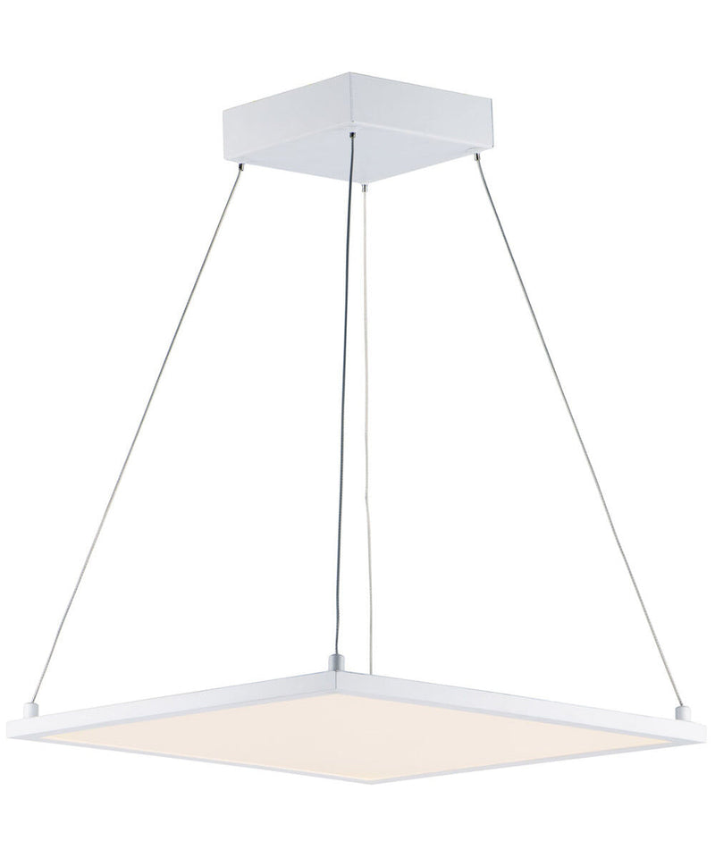 Wafer SQ 15"W 1-Light LED Pendant Light Fixture White Finish by Maxim