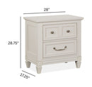 Willowbrook - Drawer Nightstand - Egg Shell White With Slight Rub Through