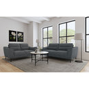 Oberle - 2 Piece Upholstered Sofa Set With Pocket Coil Seating - Charcoal by HouseOfZazla