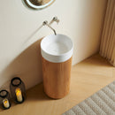 JINBO 16" Freestanding Cylindrical Bathroom Vanity Cabinet by HouseOfZazla
