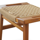 Grit Rustic Solid Wood Frame Loom Stool