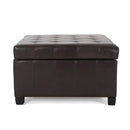 Upholstered Tufted PU Leather Storage Ottoman by HouseOfZazla