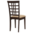 Lattice Back Side Chair (Set of 2) - Brown by HouseOfZazla