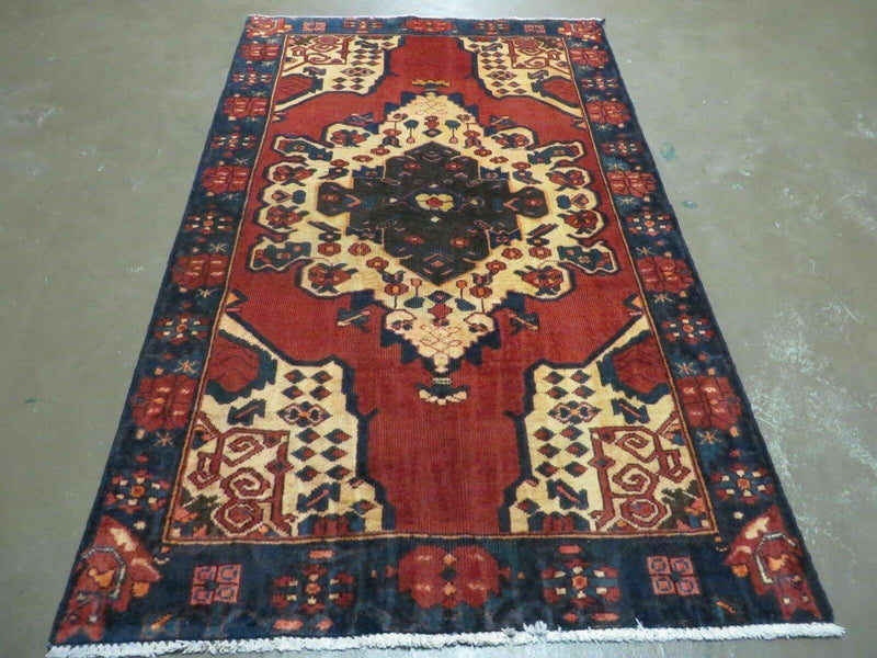 4' X 7' Antique 1920 Handmade Turkish Wool Rug Veg Dye Nice