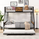 Modern Metal Bunk Bed With Side Ladders And Guardrail by Unique Piece Furniture
