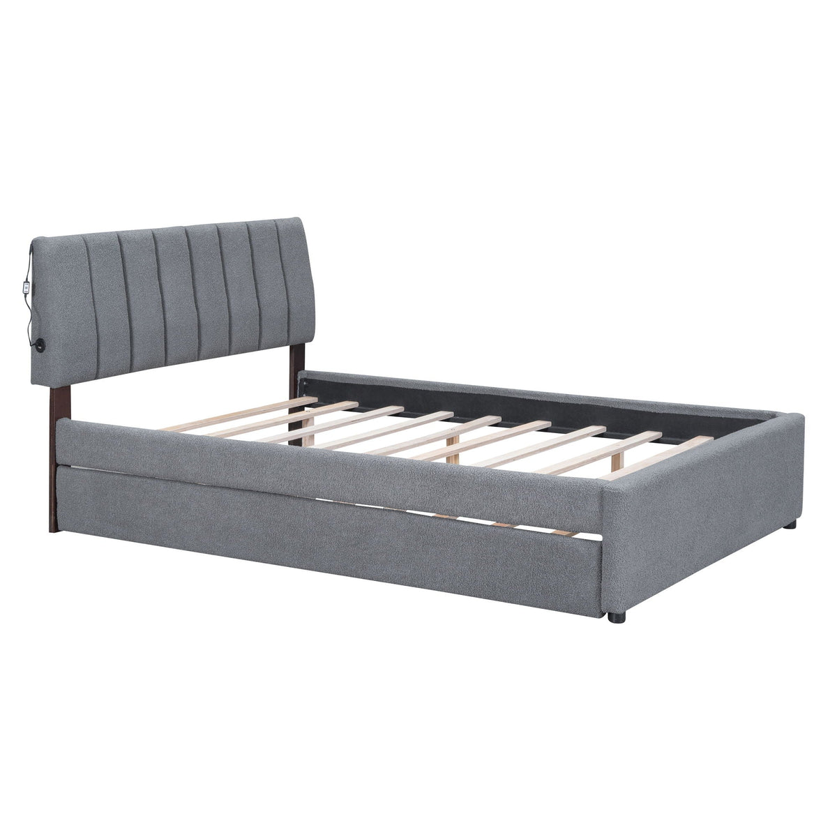 Upholstered Platform Bed With Trundle, photo 9 of 40
