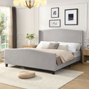 Platform Bed Frame With Tall Headboard And High Footboard by HouseOfZazla