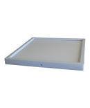 11"W 1-Light Square LED Flush Mount Light Fixture White Acrylic Finish
