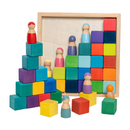 36 Pcs Stained Rainbow Mosaic Building Blocks – Primary Colors