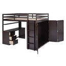 Loft Bed With Drawers, Desk, And Wardrobe by HouseOfZazla