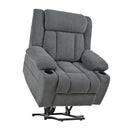 Power Lift Recliner Chair With Extended Footrest, Remote Control, Cup Holders, And Side Pockets by HouseOfZazla